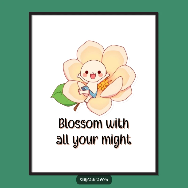 Free Printable Blossom Kick Wall Art - Vibrant Downloadable Decor