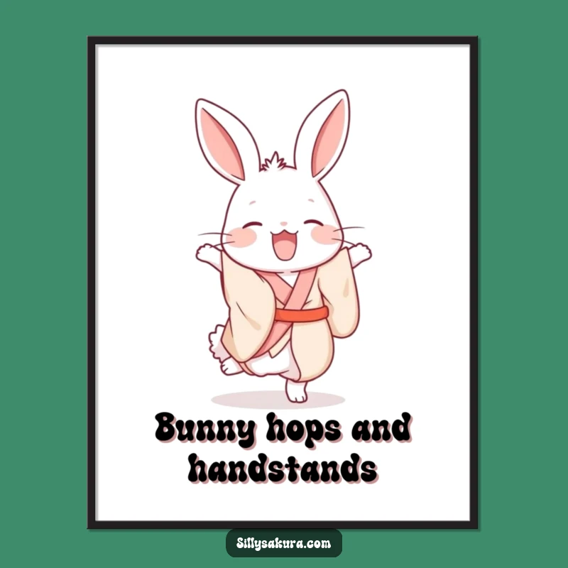 Funny Free Printable Rabbit Wall Art - Giggling Downloadable Decor for Whimsical Spaces