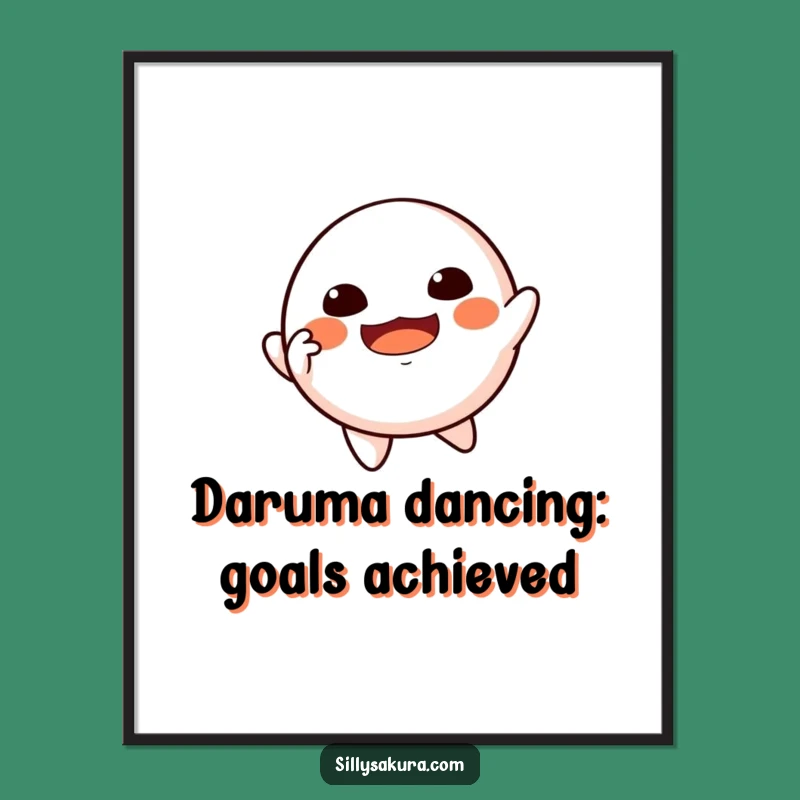 Free Printable Wall Art: Funny Daruma Dancer for Energetic, Downloadable Home Decor