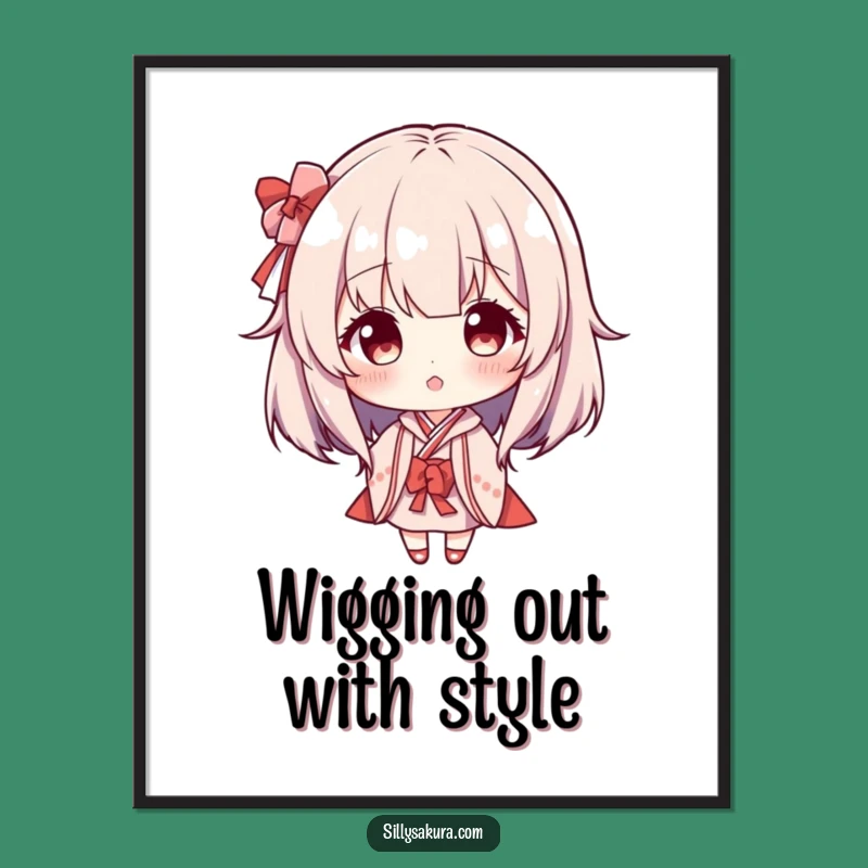 Free Printable Maiko Wig Wall Art - Quirky & Funny Downloadable Decor!