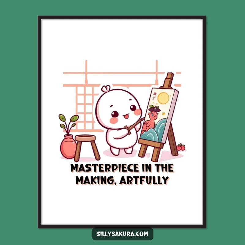 Free Printable Wall Art: Funny Kawaii Artist for Creative, Downloadable Home Decor