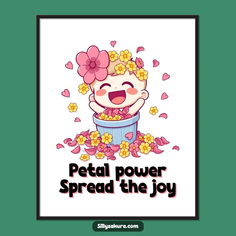 Funny Free Printable Wall Art: Petal Spill Character Downloadable Art