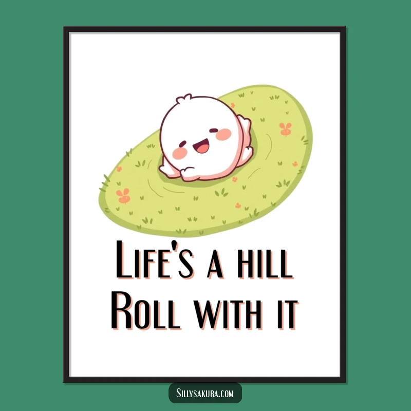 Funny Free Printable Wall Art: Rolling Hill Character Downloadable Art