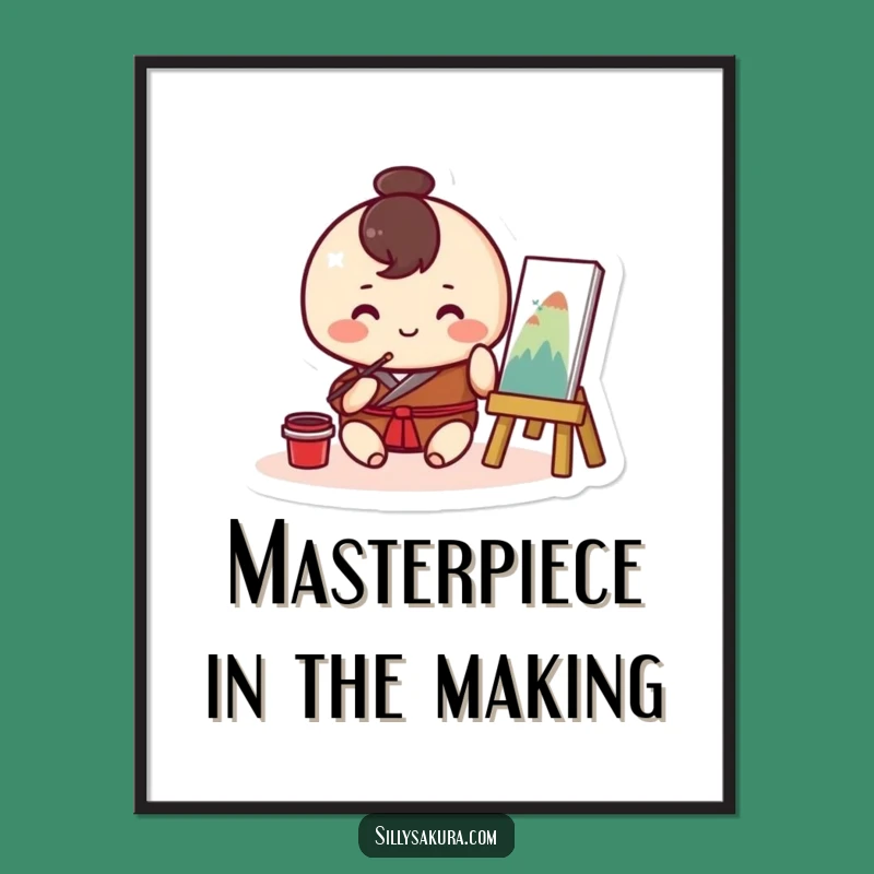 Funny Free Printable Wall Art: Kawaii Artist, Creative Downloadable Decor