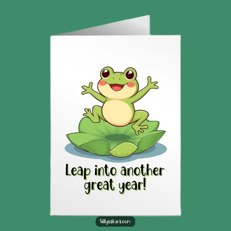 Free Printable Birthday Card: Jumping Frog Fun - Cheerful Downloadable Gift