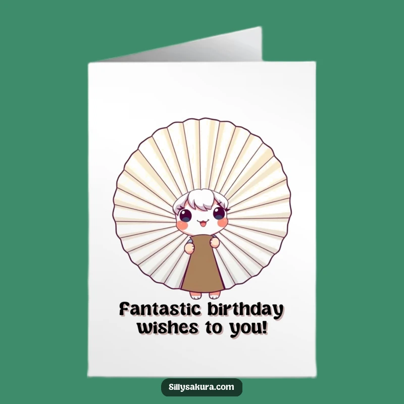 Free Printable Birthday Card: Peek-a-Boo Fan, Funny Downloadable Gift