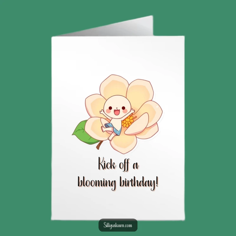 Free Printable Blossom Kick Birthday Card - Joyful Downloadable Gift