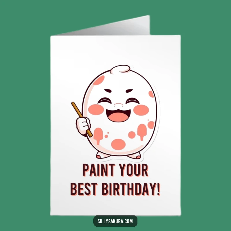 Free Printable Daruma Birthday Card Funny Downloadable Gift for a Joyful Celebration