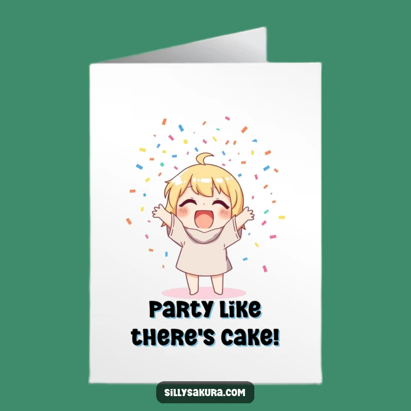 Free Printable Birthday Card: Funny Confetti Character, Hilarious Downloadable Gift for Instant Celebration