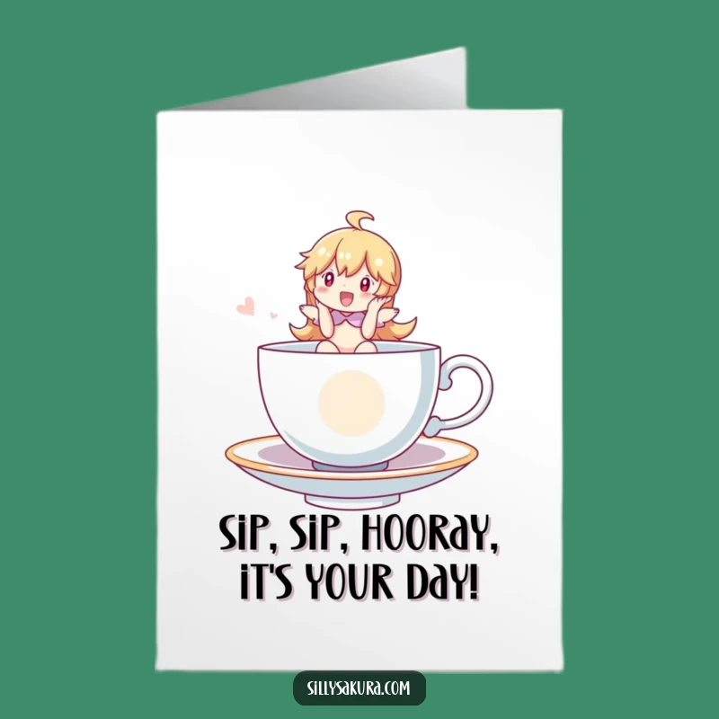 Free Printable Birthday Card: Tea Cup Ride Fun, Downloadable Joyful Gift