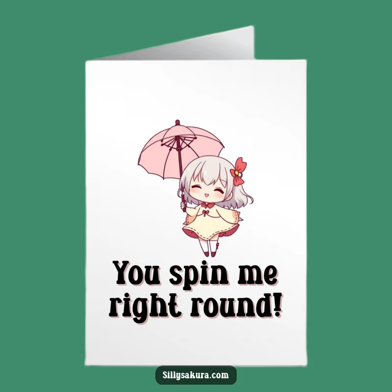 Funny Free Printable Congrats Card: Parasol Twirler - Elegant Downloadable Celebration!