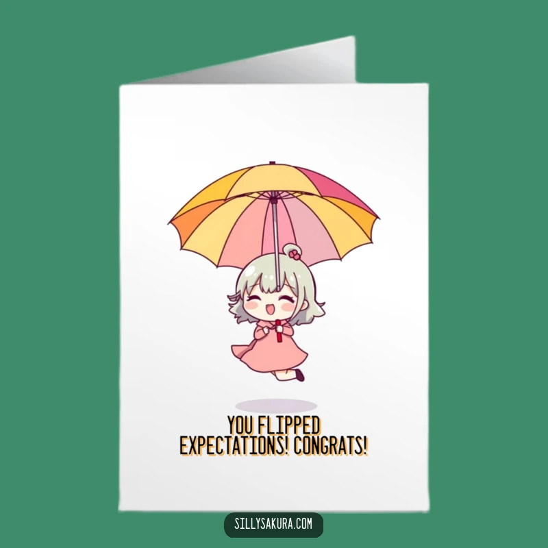 Free Printable Congrats Card: Upside Down Joy Character! Downloadable Celebration