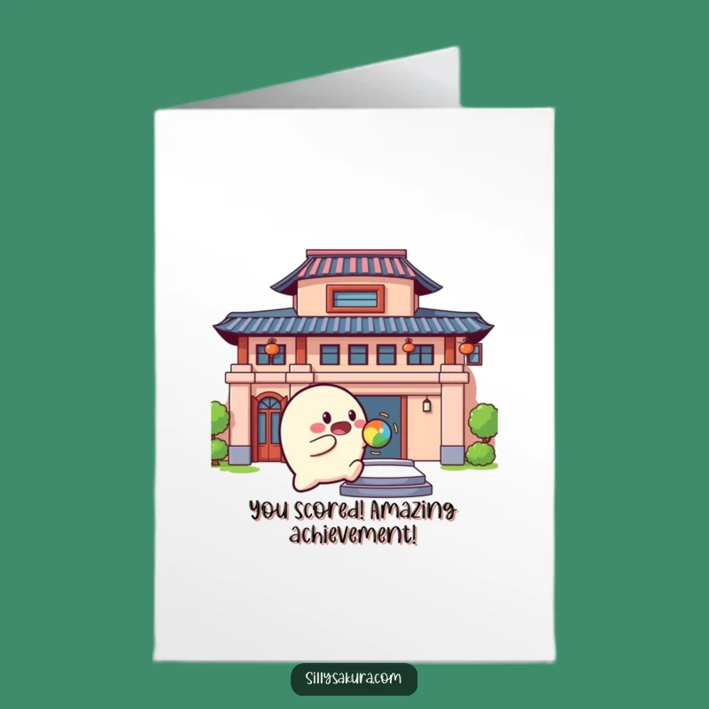 Free Printable Congrats Card: Bouncing Character's Success! Downloadable Joy