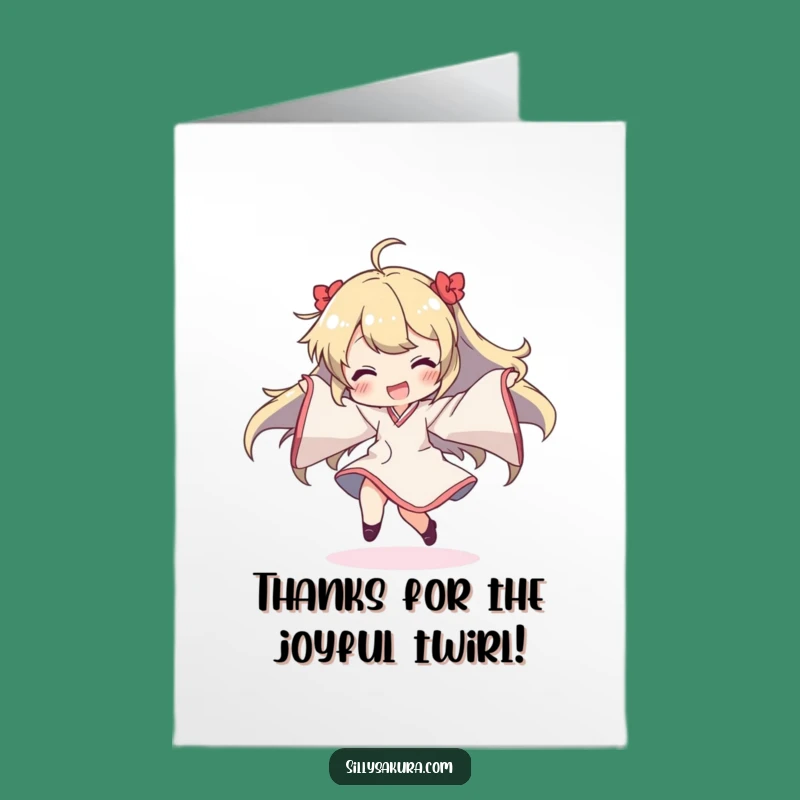 Free Printable Thank You Card: Funny Dancing Character, Awesome Downloadable Appreciation Gift