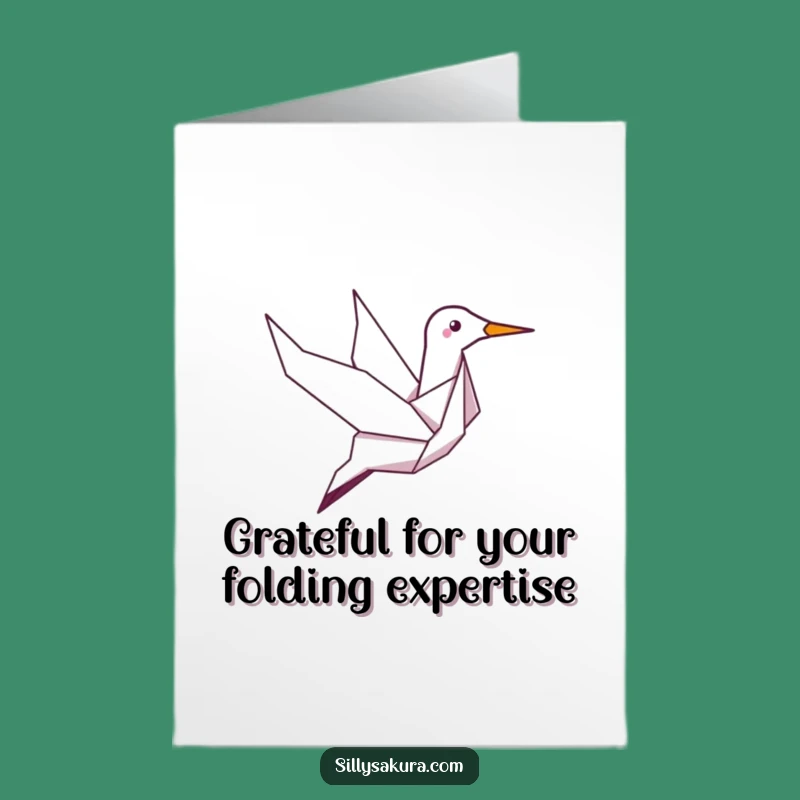 Free Printable Crane Thank You Card: Express Gratitude with Funny Downloadable Art