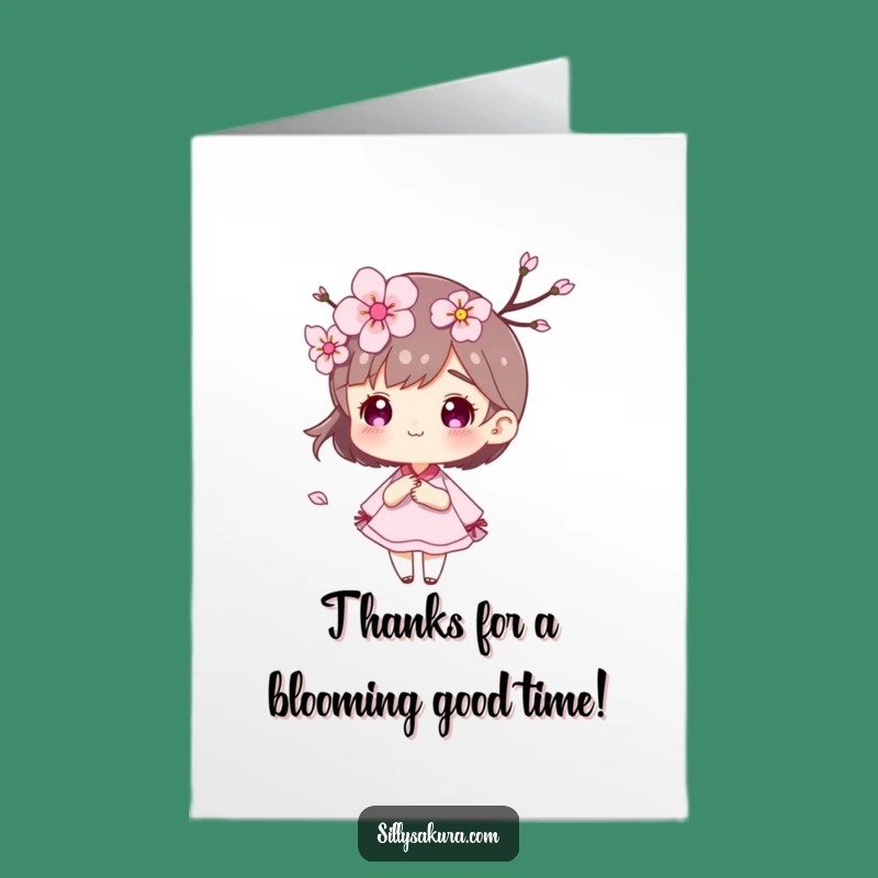 Free Printable Cherry Blossom Thank You Card Funny Downloadable Gift for Gracious Thanks