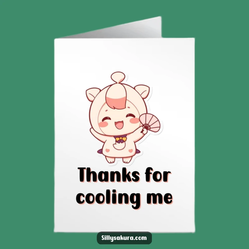Free Printable Thank You Card: Fan Character, Grateful Downloadable Gift