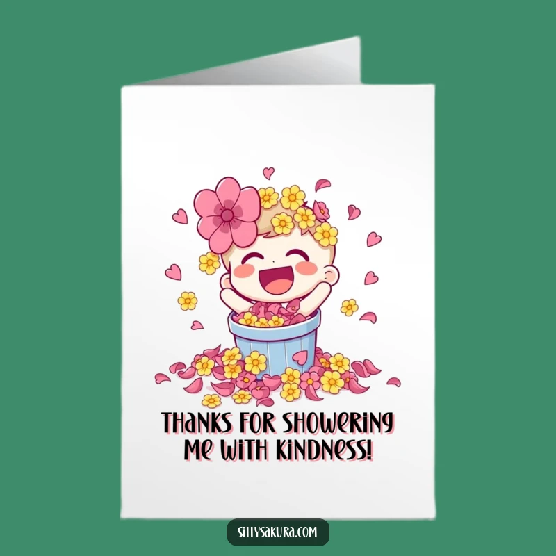 Free Printable Thank You Card: Petal Spill Character Funny Downloadable Gift