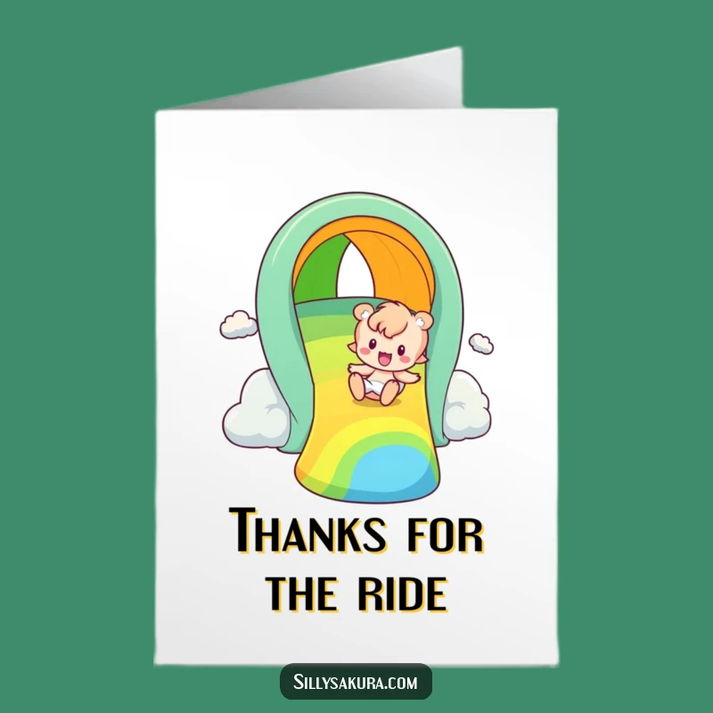Free Printable Thank You Card: Rainbow Slider, Fun Downloadable Thank You with a Splash