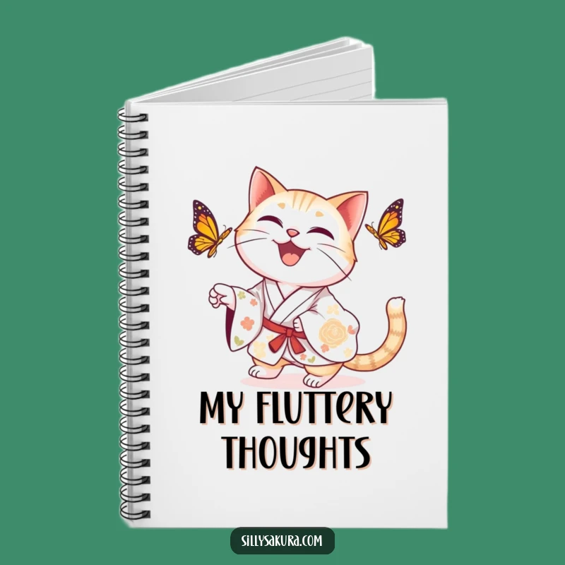 Funny Cat Kimono Notebook: Jot Down Delights and Pursuits