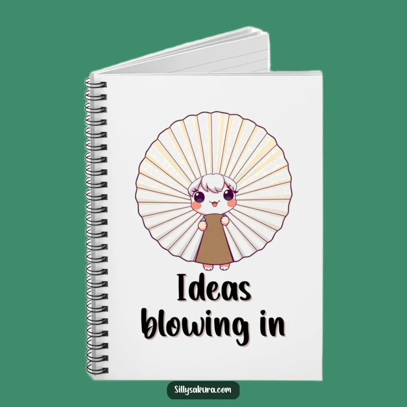 Funny Peeking Fan Character Notebook - Jot Down Ideas Playfully