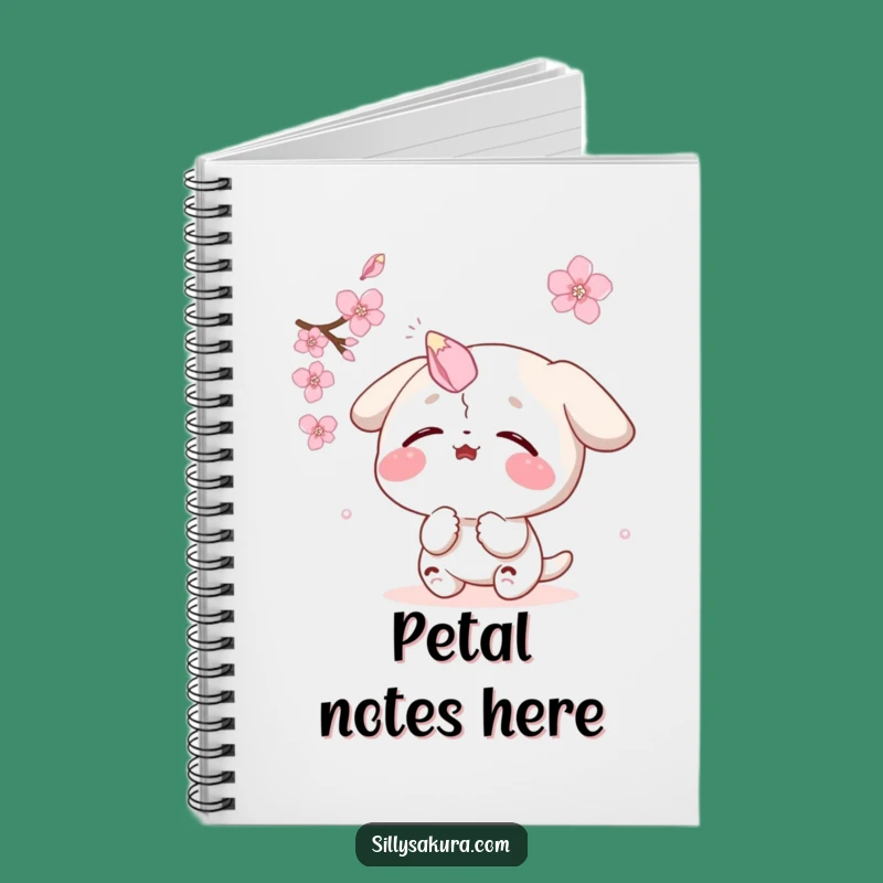 Funny Sakura Petal Nose Notebook - Comical Journaling