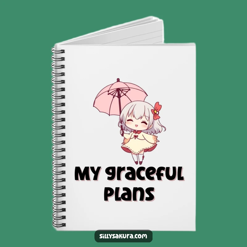 Funny Parasol Twirl Notebook: Elegant Notes & Humorous Musings