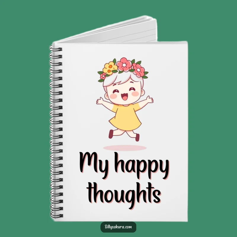 Funny Flower Crown Skip Notebook: Joyful Jotting & Humorous Ideas