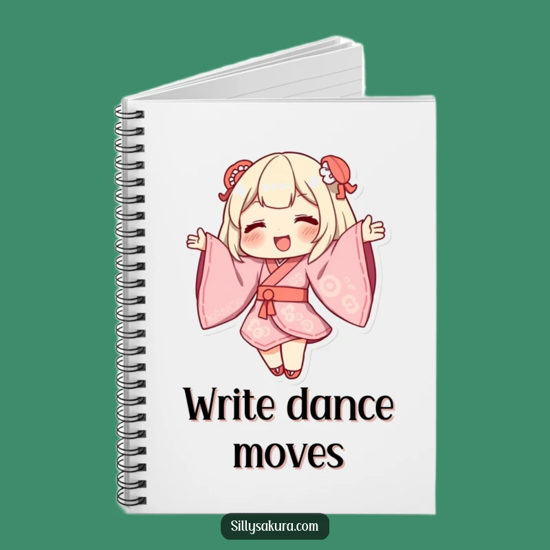 Funny Kimono Dance Notebook: Billowing Sleeves Journal