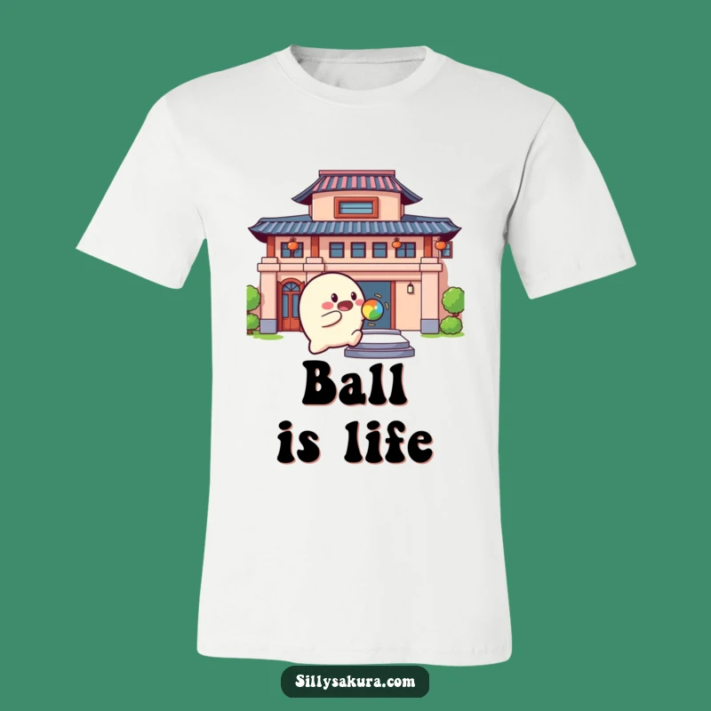 Funny Bouncing Character T-Shirt: Playful Ball Game, Hilarious Gift for All