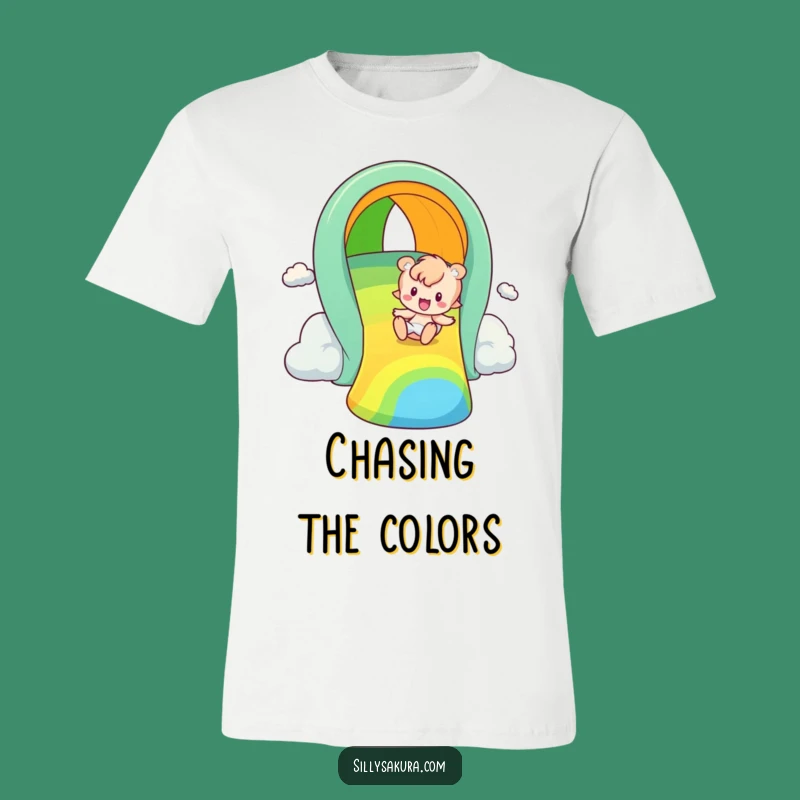 Funny Rainbow Slider T-Shirt: Wear Your Playful Adventure