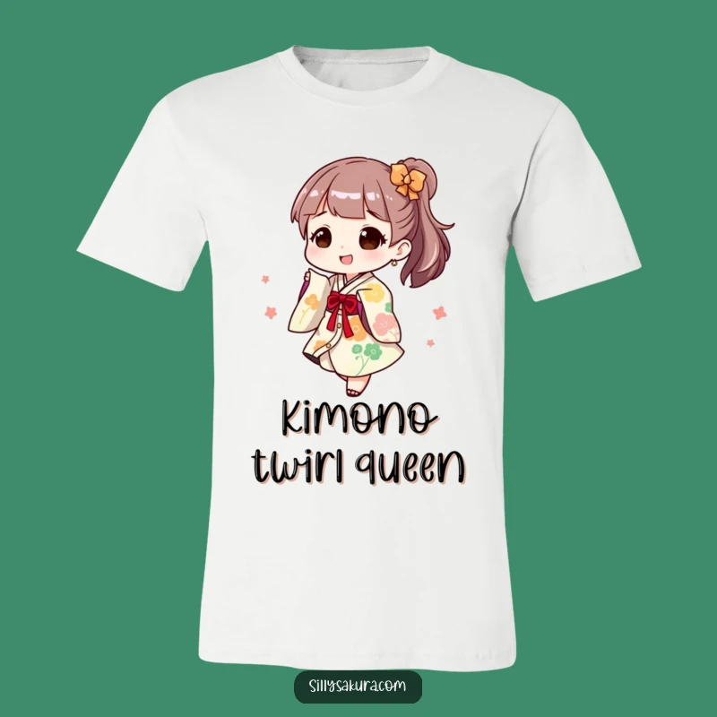 Funny T-Shirt: Playful Kimono Twirl, Festive Fun Funny Gift