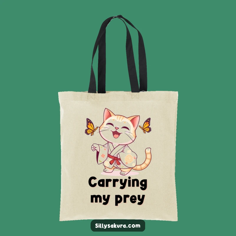 Funny Cat Kimono Tote Bag: Carry Your Delightful Pursuits