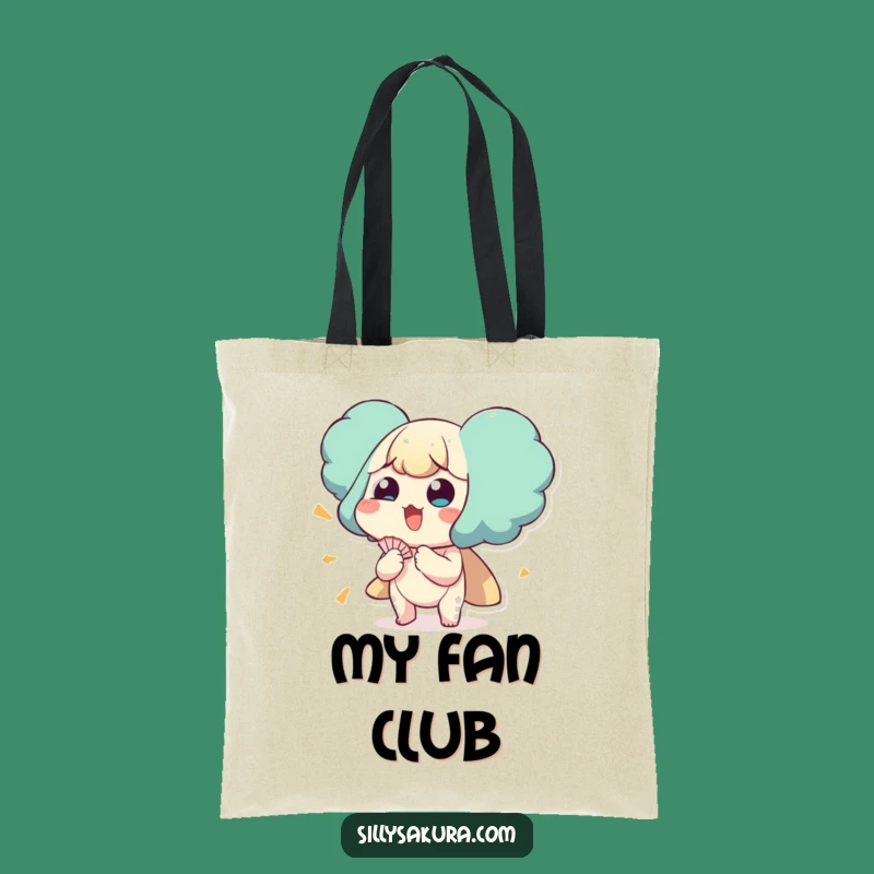 Funny Fan Self Tote Bag: Comical Hot Weather Carry-All Gift