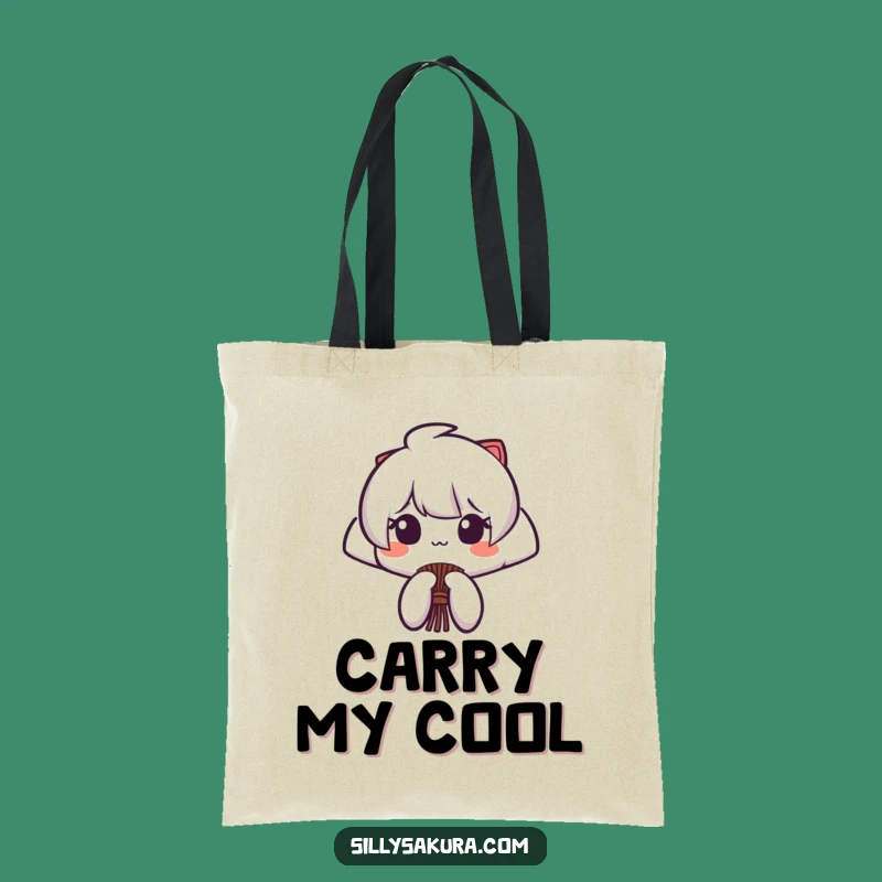 Funny Japanese Fan Tote Bag: Chic Flourishing Carryall, Perfect Funny Gift