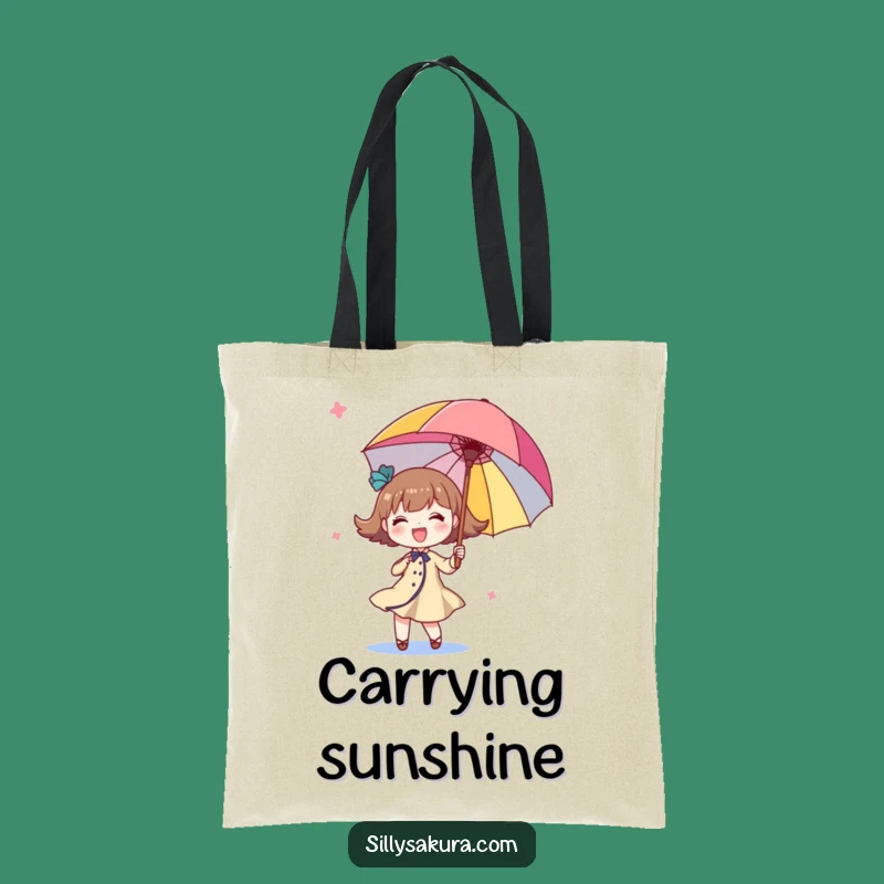 Funny Twirling Character Tote Bag: Carry Your Sunshine Everywhere